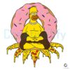 Homer Simpson Buddha with Doughnuts Pizza PNG Art