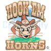 Hook Em Horns Retro Texas Football Logo PNG Design