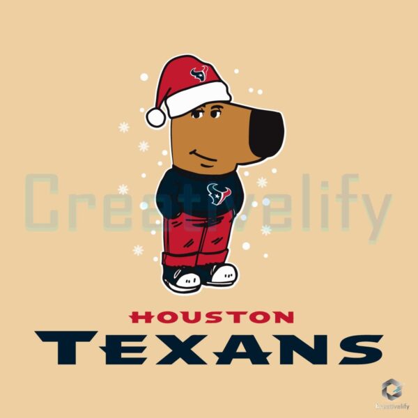 Houston Texans Chill Guy Christmas Football SVG