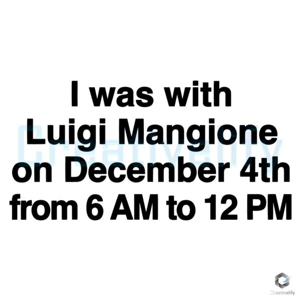 I Stood with Luigi Mangione December 4th SVG Design