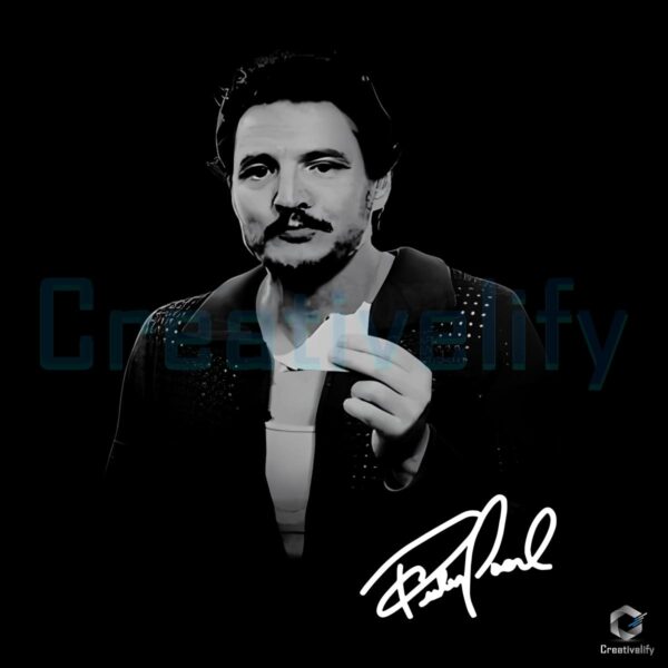 Iconic Pedro Pascal Vintage Signature in PNG