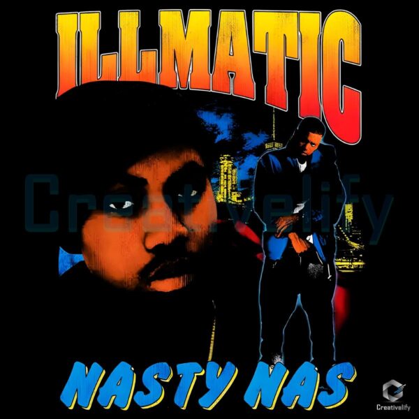 Illmatic Nasty Nas Rapper Design PNG