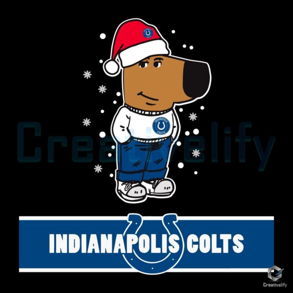 Indianapolis Colts Chill Guy Christmas Football SVG