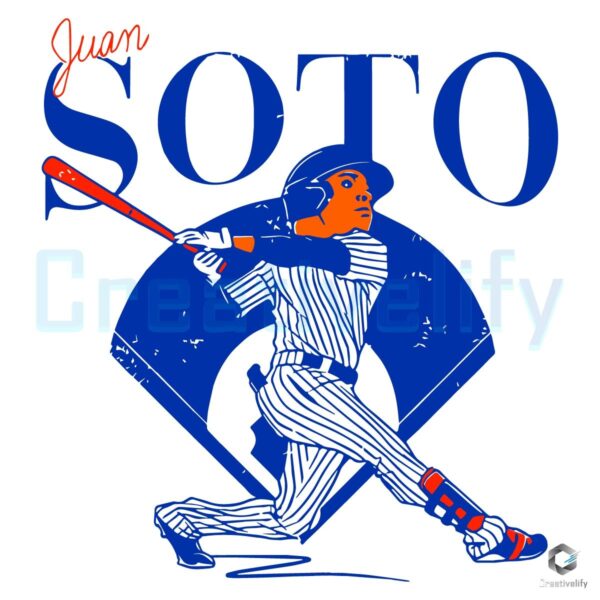 Juan Soto Queens Diamond Caricature NYC Yankees SVG Design