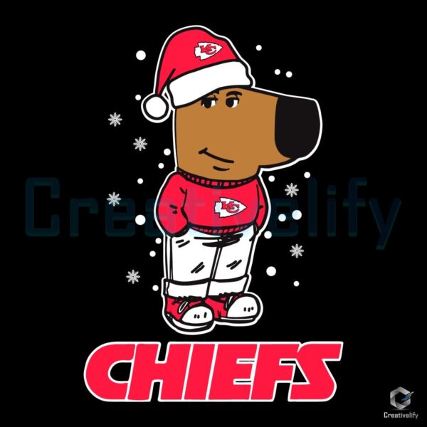 Kansas City Chiefs Chill Guy Christmas Football SVG