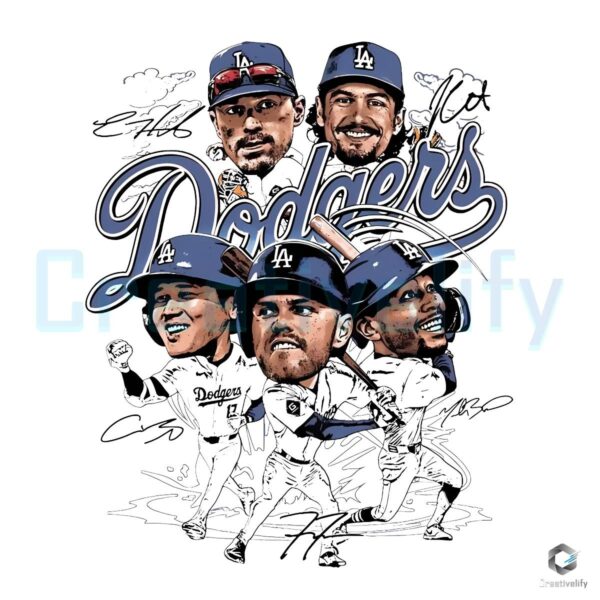 Los Angeles Dodgers Baseball Team PNG