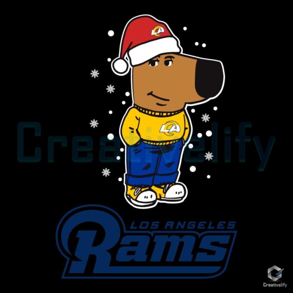 Los Angeles Rams Chill Guy Christmas Football SVG