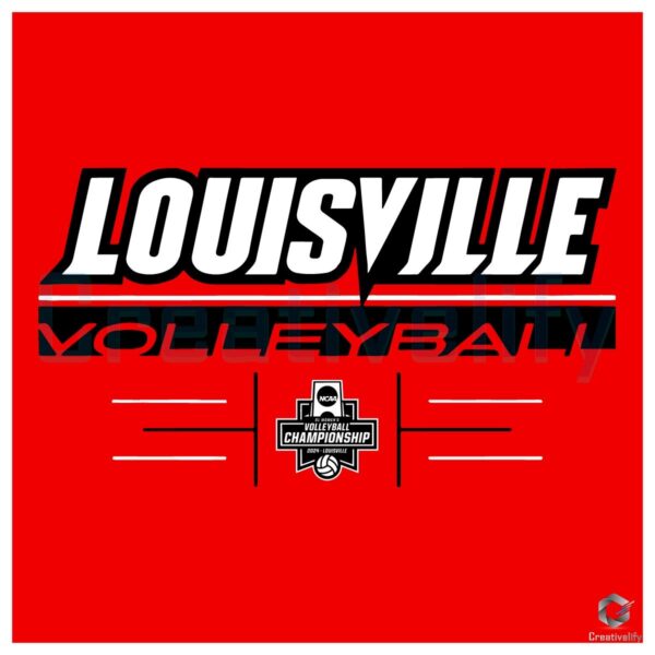 Louisville Volleyball 2024 NCAA Semifinals SVG Design