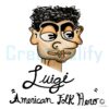 Luigi American Folk Hero in Vibrant PNG Art