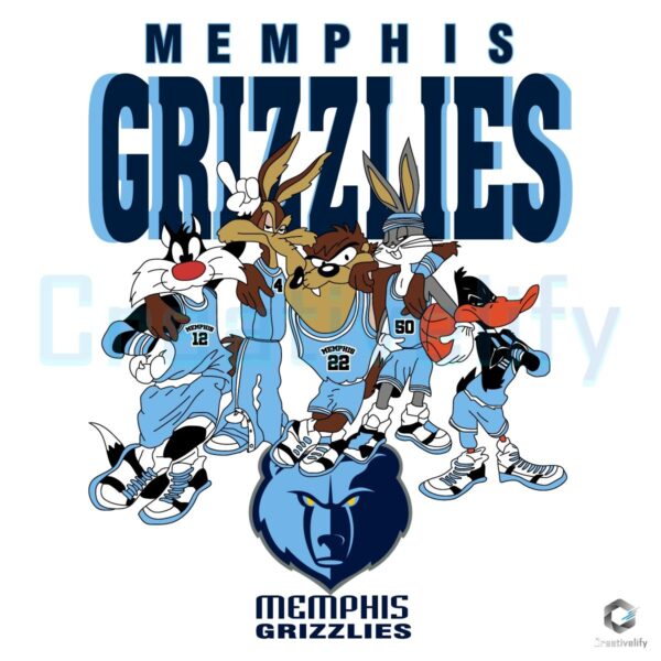 Memphis Grizzlies x Looney Tunes NBA Basketball SVG Design