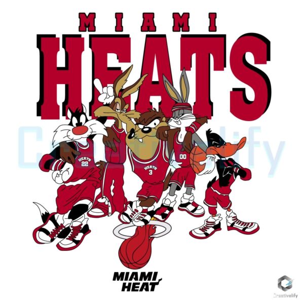 Miami Heat x Looney Tunes NBA Basketball SVG Design