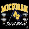 Michigan Wolverines Football Flag SVG 4 in a Row Design