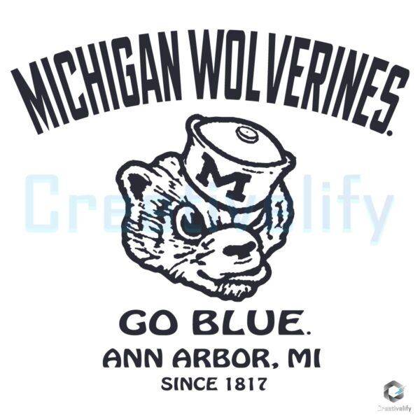 Michigan Wolverines Go Blue Football SVG