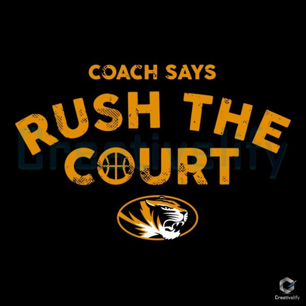 Missouri Tigers Coach Rush the Court SVG Celebration