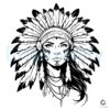 Native American Woman Art Stunning PNG Design