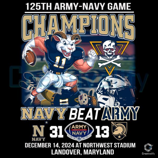 Navy Triumphs Over Army 125th Game Champion SVGPNG