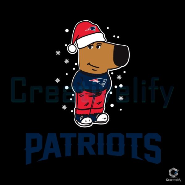 New England Patriots Chill Guy Christmas Football SVG