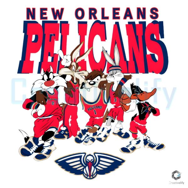 New Orleans Pelicans x Looney Tunes NBA Basketball SVGPNG