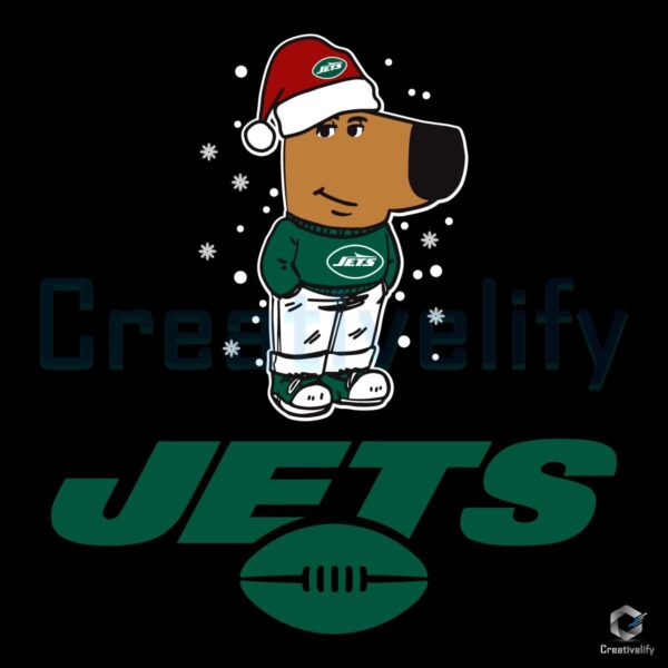 New York Jets Chill Guy Christmas Football SVG