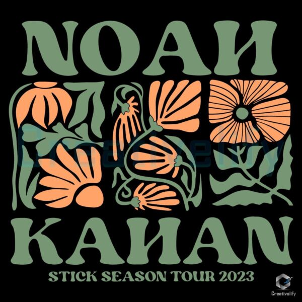 Noah Kahan Stick Season Tour SVG Design