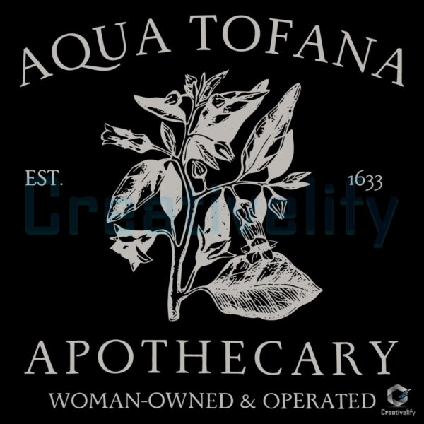 Official Aqua Tofana Apothecary SVG WomenOwned and Operated