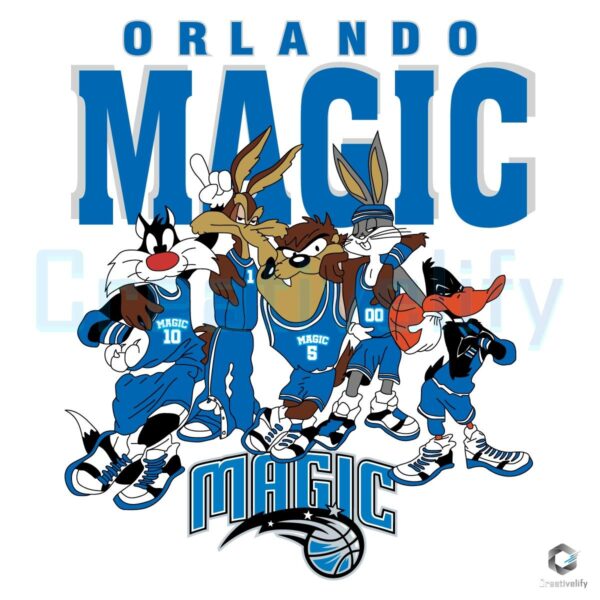 Orlando Magic x Looney Tunes NBA Basketball SVG Design