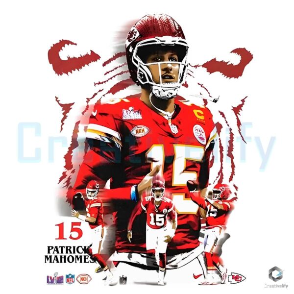 Patrick Mahomes 15 Chiefs Football Player PNG