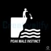 Peak Male Instinct Hilarious Cliff Rock Tossing SVG Design