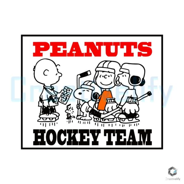 Peanuts Snoopy Friends Hockey Team SVG