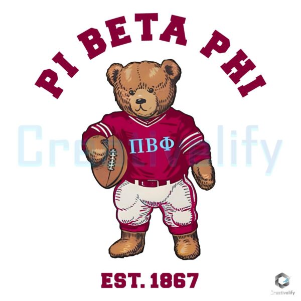 Phi Beta Phi Sorority Teddy Bear SVG PNG Est 1867 Charm