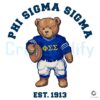 Phi Sigma Sigma Sorority Teddy Bear PNG Est 1913 Design