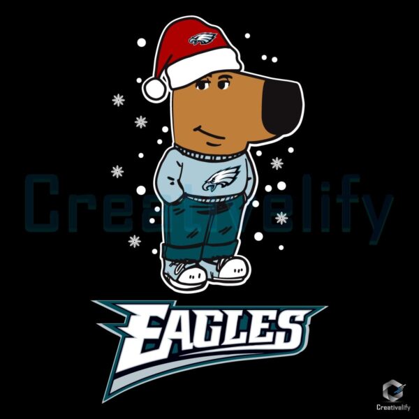 Philadelphia Eagles Chill Guy Christmas Football SVG