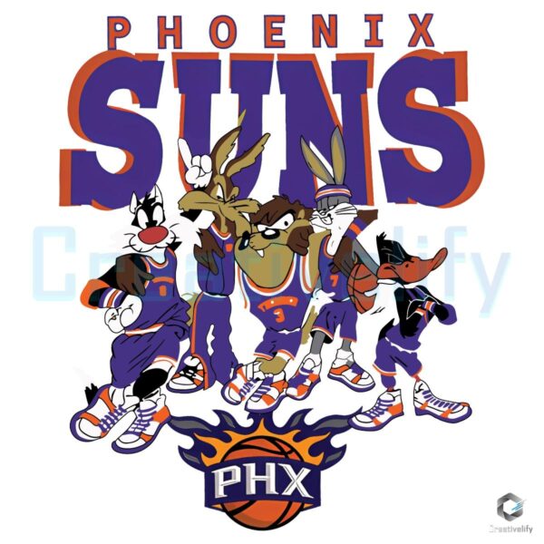 Phoenix Suns x Looney Tunes NBA Basketball SVG PNG