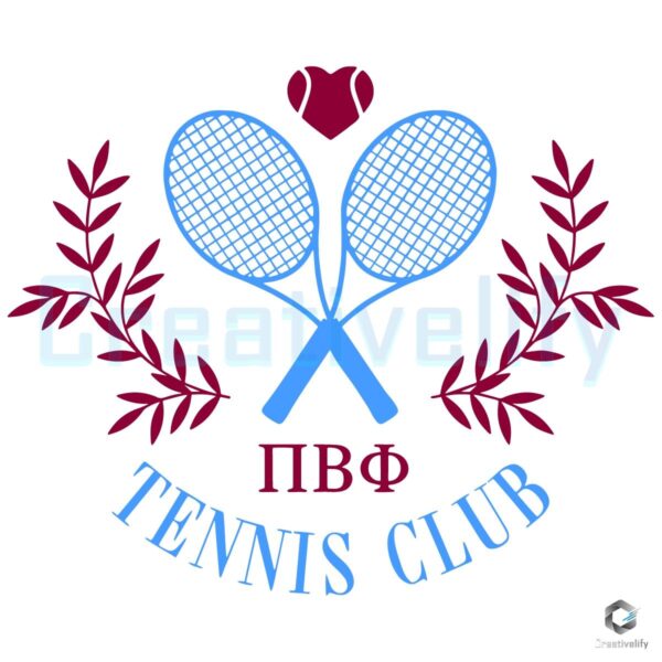 Pi Beta Phi Sorority Tennis Design SVG PNG Ready