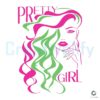 Pretty Girl Pink Green Alpha Kappa Alpha Sorority SVG Design