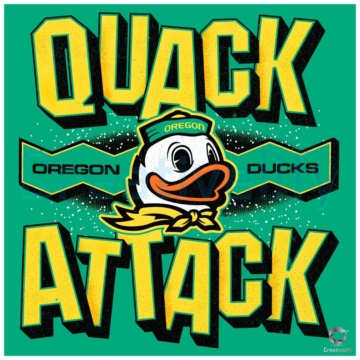 Quack Attack Oregon Ducks Football Logo in PNG or SVG Quack Attack Oregon Ducks Football Logo in PNG or SVG