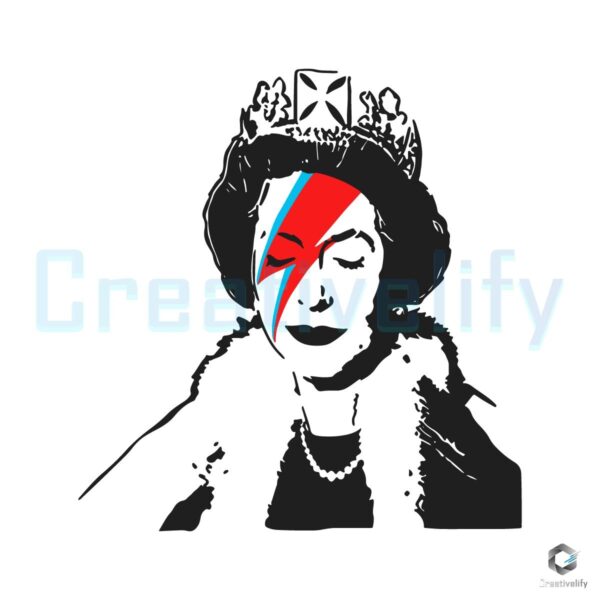 Queen Elizabeth Meets Ziggy Stardust SVG Magic