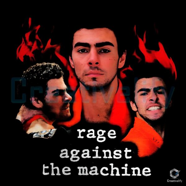 Rage Against The Machine Luigi Mangione PNG Design