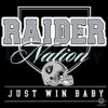 Raiders Nation Just Win Baby Football Team SVG