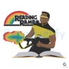 Reading Rambo Rainbow Meme Funny and Bold PNG Design