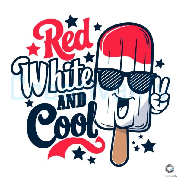 Red White And Cool Icecream SVG