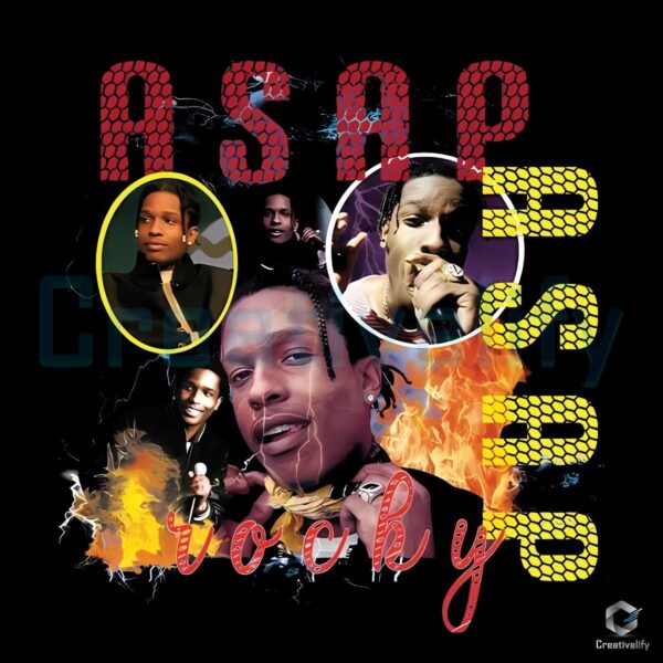 Retro 90s Rap Vibes ASAP Rocky PNG Design