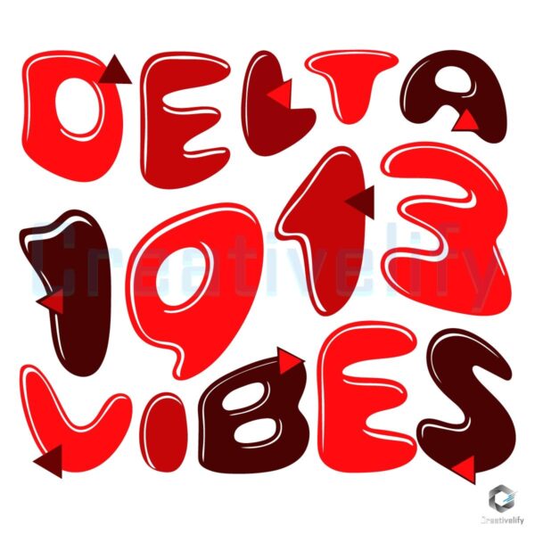 Retro Groovy Delta Sigma Theta Vibes in SVG Format