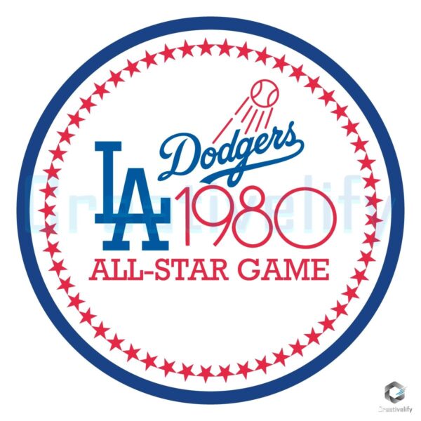 Retro LA Dodgers 1980 AllStar Game SVG Design