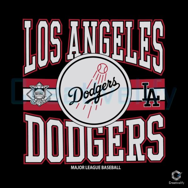 Retro Los Angeles Dodgers MLB Baseball SVG Design