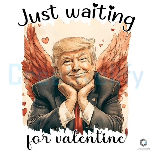 Retro Valentine Angel Trump PNG Just Waiting for Love