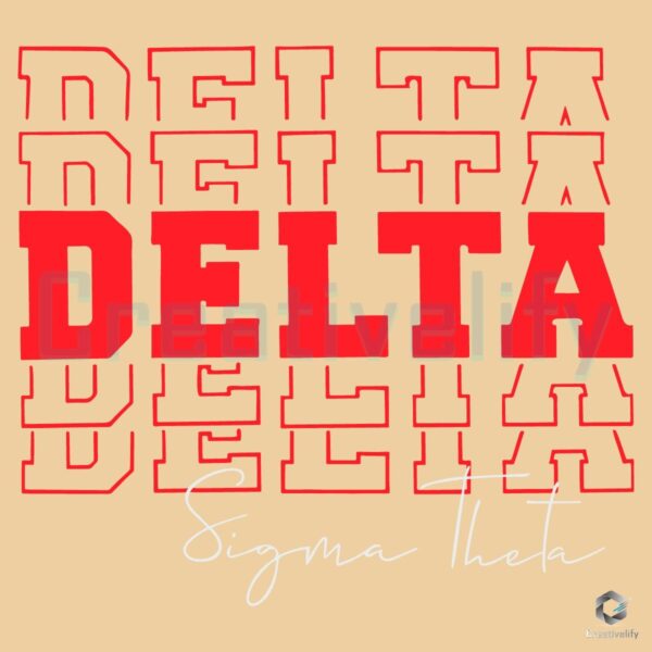 Retro Vintage Delta Sigma Theta Sorority SVG Design