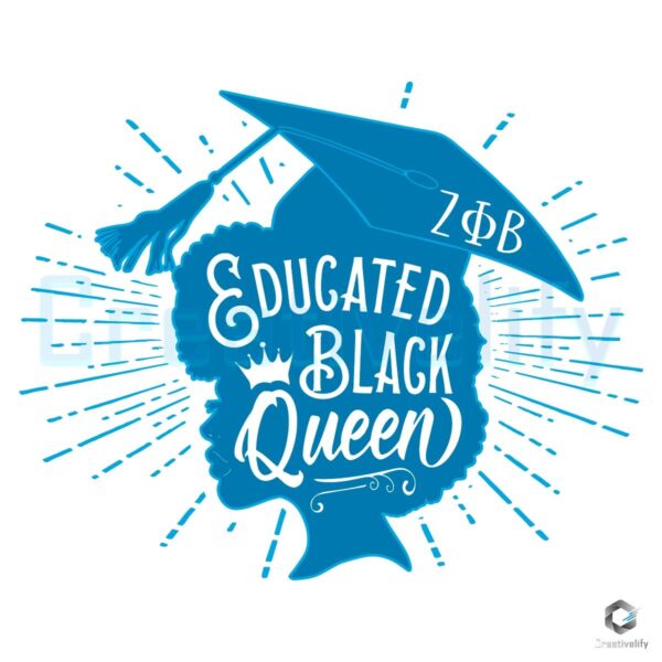 Retro Zeta Phi Beta SVG for Educated Black Queens