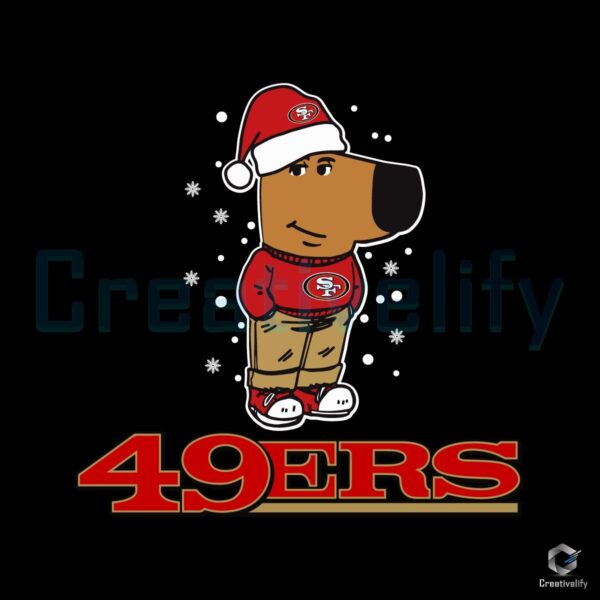 San Francisco 49ers Chill Guy Christmas Football SVG