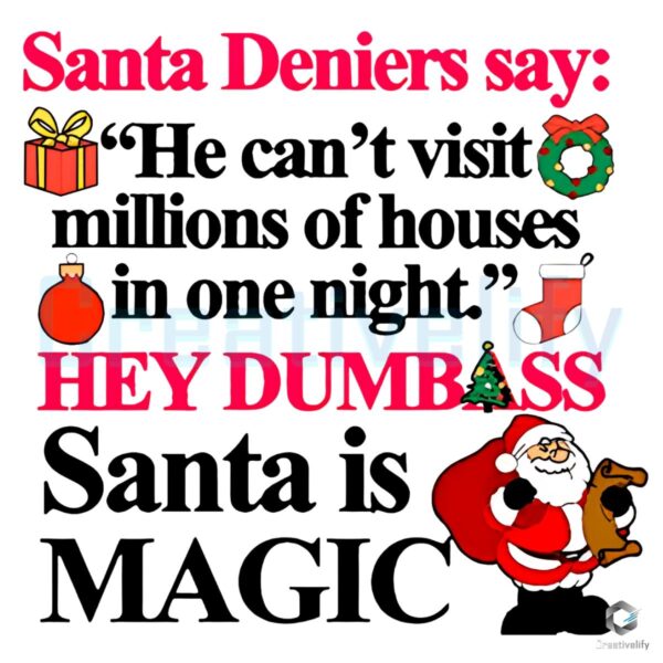 Santa Skeptics Claim He Cant Hit Millions of Homes in One Night PNG